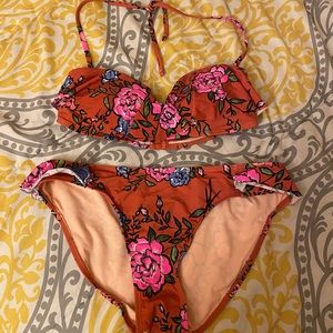 NWOT Floral Bathing Suit
